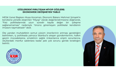 GÖZLERDEKİ PIRILTIDAN MİYOP GÖZLERE: EKONOMİDE DEĞİŞMEYEN TABLO