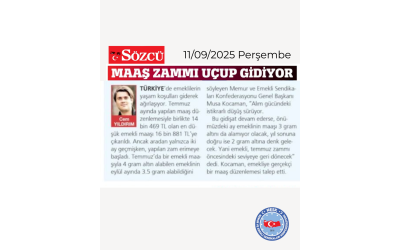 EMEKLİ ZAMMI 2 AYDA ERİDİ