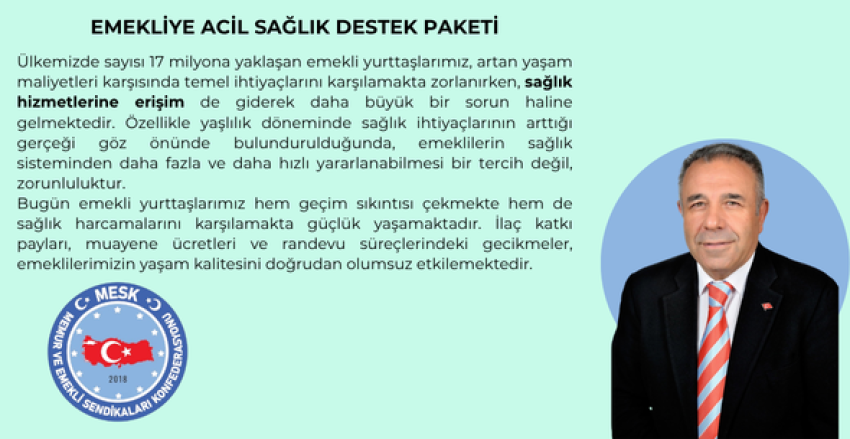 EMEKLİYE ACİL SAĞLIK DESTEK PAKETİ