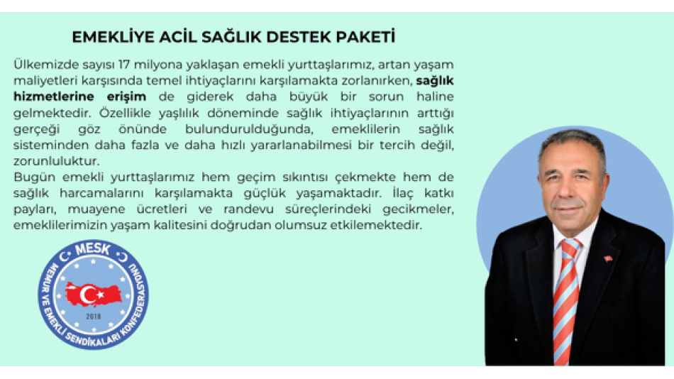 EMEKLİYE ACİL SAĞLIK DESTEK PAKETİ