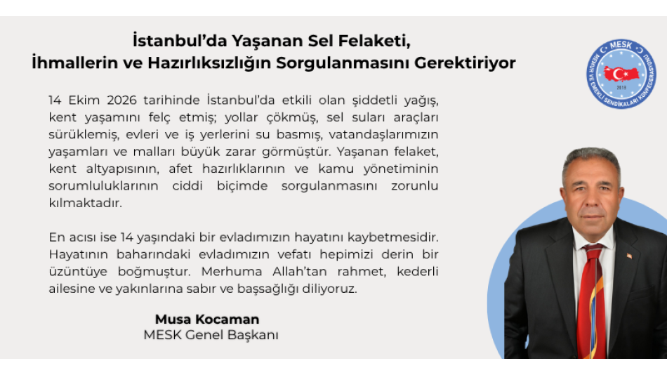 İstanbul’da Yaşanan Sel Felaketi, İhmallerin ve Hazırlıksızlığın Sorgulanmasını Gerektiriyor