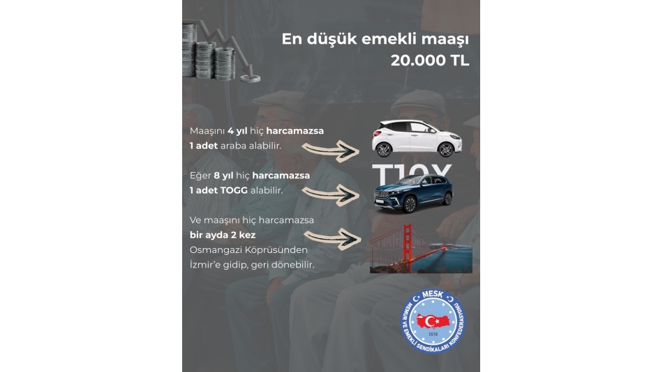 EMEKLİ MAAŞI 20 BİN LİRA: SORUN HALA AYNI!