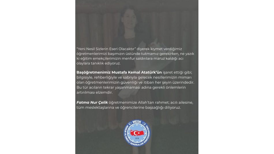 Fatma Nur Çelik öğretmen